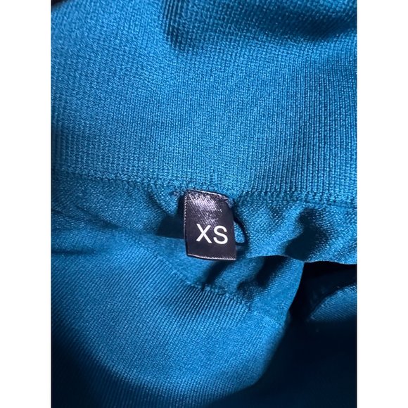 Athletic Pants Womens XS Teal Blue Leggings Ankle Yoga Waist Stretch Pull On Gym - Picture 5 of 5